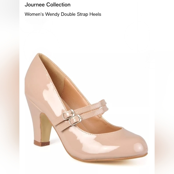 Journee Collection Shoes - Journee Collection Women's Wendy Mary Jane's Heels in BLUSH Size 10M NIB